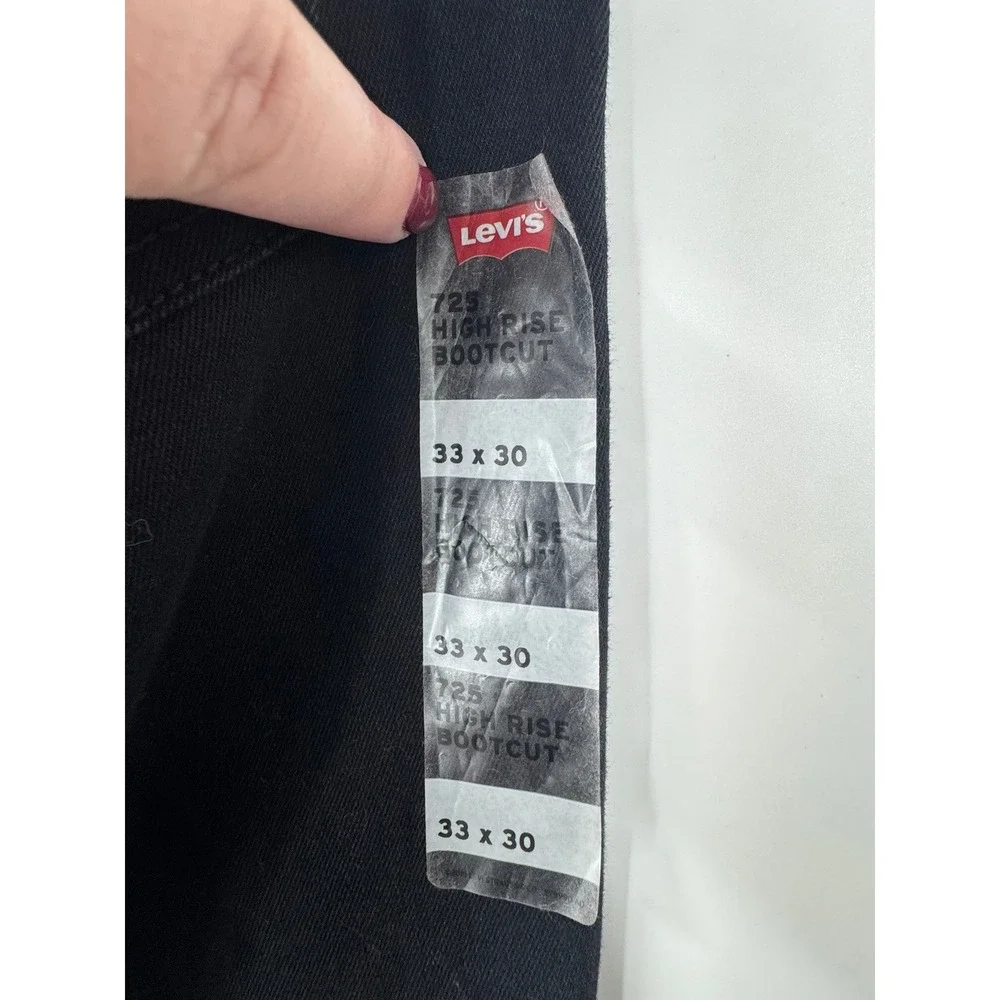 Levi's‎ 725 High Rise Bootcut Black Jeans Women's Size 33x30